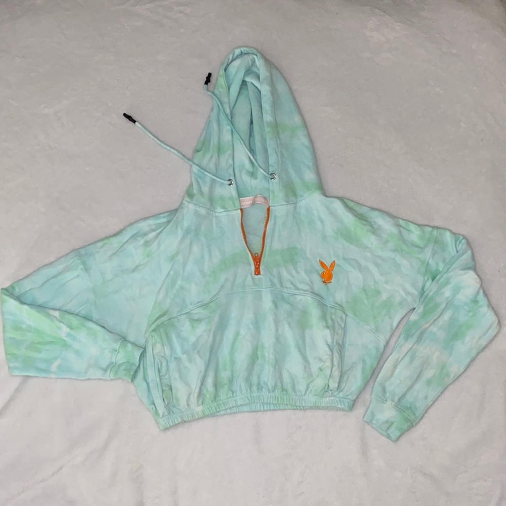 Playboy x missguided cropped hoodie